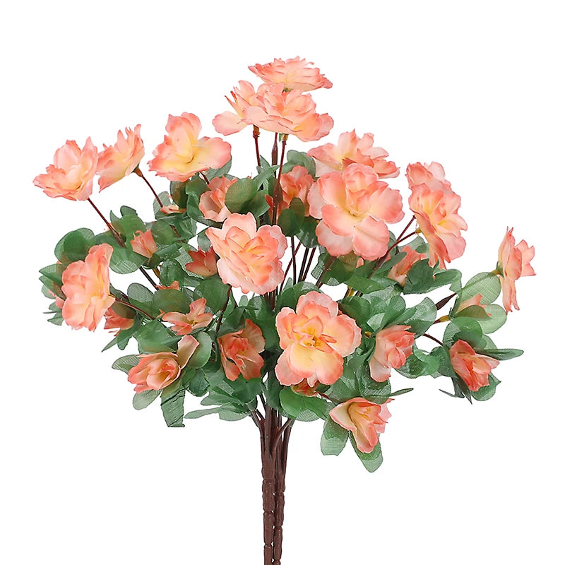 1/4Pcs Artificial Silk Azalea Flowers for Home Garden Indoor Outdoor Decoration Wedding Party Table Christmas Decor Rose Bouquet