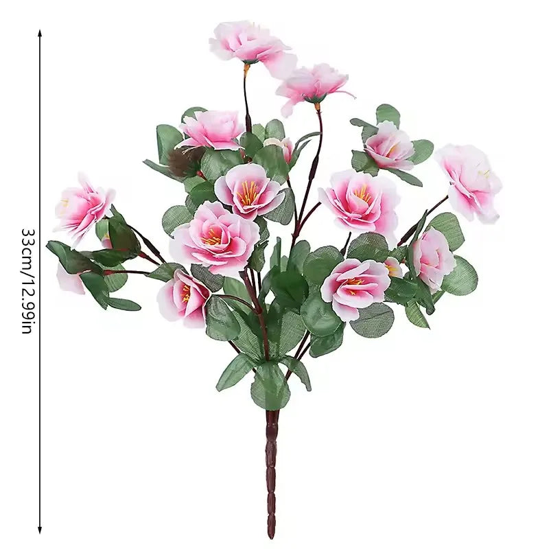 1/4Pcs Artificial Silk Azalea Flowers for Home Garden Indoor Outdoor Decoration Wedding Party Table Christmas Decor Rose Bouquet