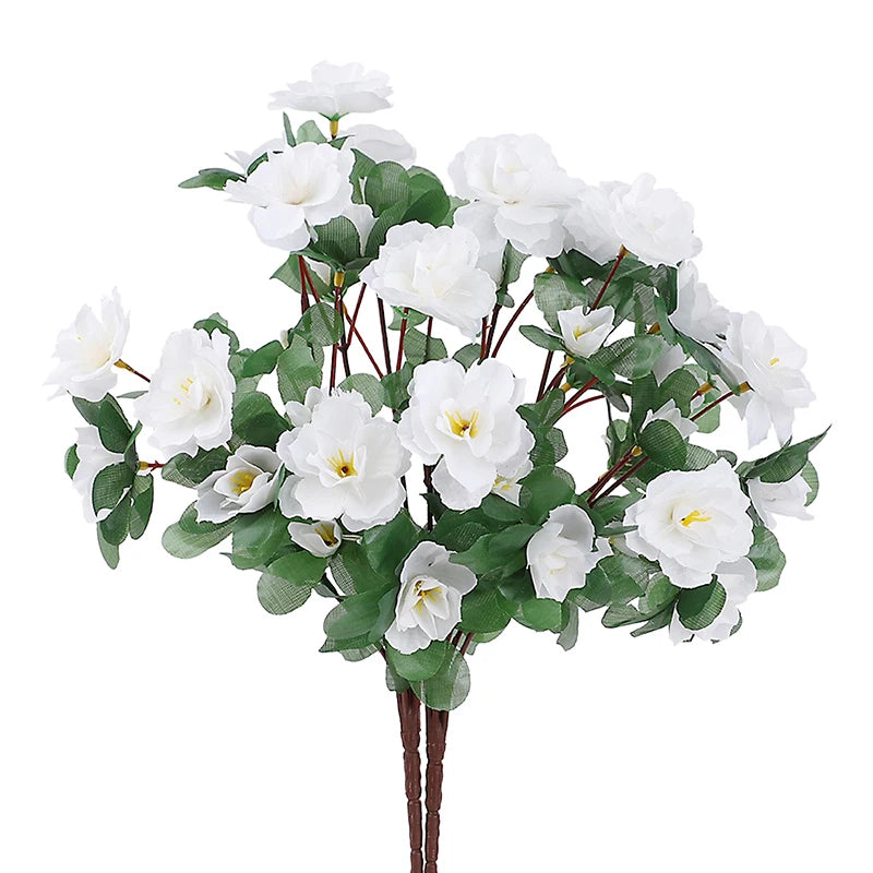 1/4Pcs Artificial Silk Azalea Flowers for Home Garden Indoor Outdoor Decoration Wedding Party Table Christmas Decor Rose Bouquet