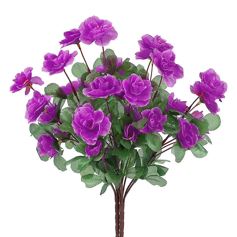 1/4Pcs Artificial Silk Azalea Flowers for Home Garden Indoor Outdoor Decoration Wedding Party Table Christmas Decor Rose Bouquet
