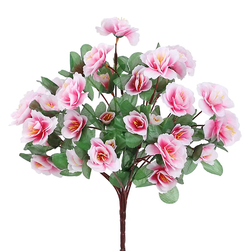1/4Pcs Artificial Silk Azalea Flowers for Home Garden Indoor Outdoor Decoration Wedding Party Table Christmas Decor Rose Bouquet