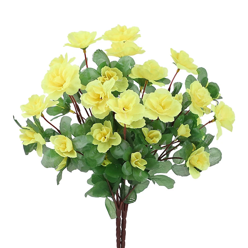 1/4Pcs Artificial Silk Azalea Flowers for Home Garden Indoor Outdoor Decoration Wedding Party Table Christmas Decor Rose Bouquet