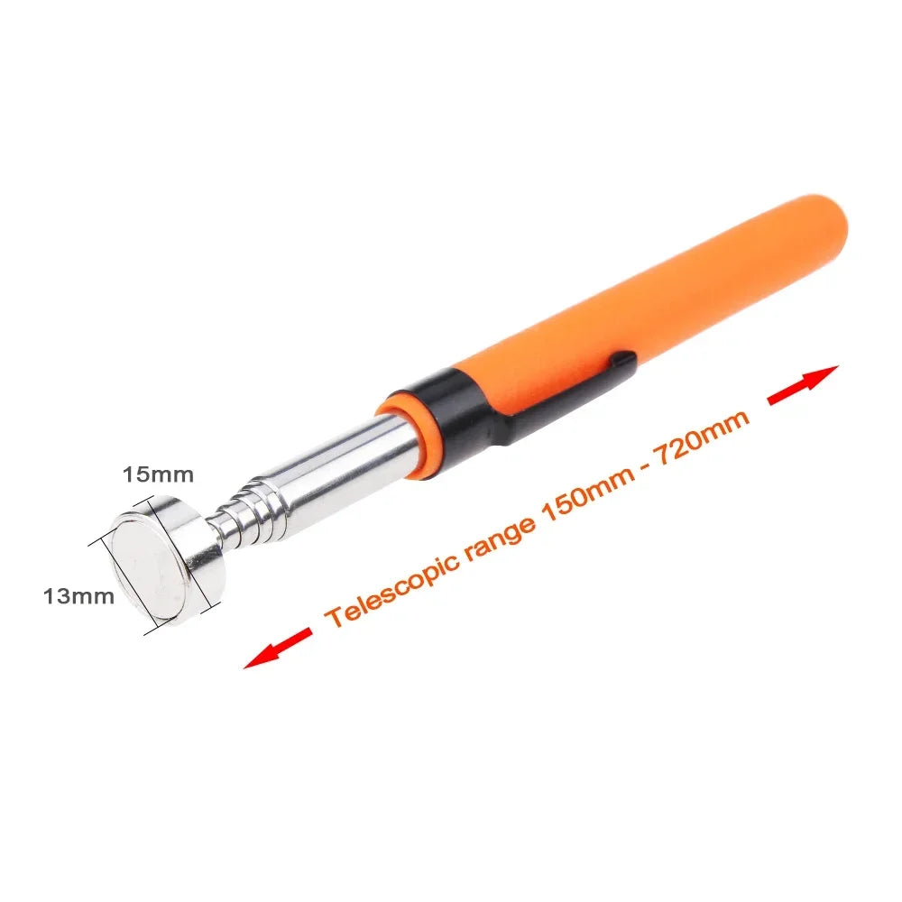 New Telescopic Adjustable Magnetic Pick-Up Tools Magnetic Telescopic Magnet Grip Long Pen Telescopic Magnet Stick with LED Light