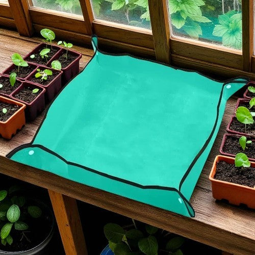 AquaGuard Foldable Garden Mat – Waterproof PE Plant Pad for Clean & Easy Transplanting